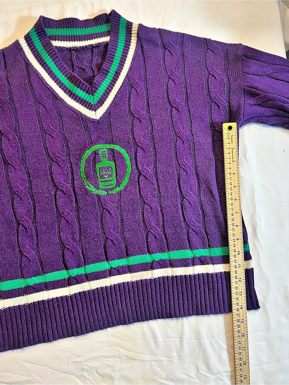 Purple V-Neck Sweater Like New